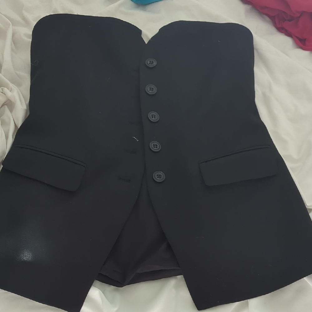 Commense Charcoal Blazer Vest